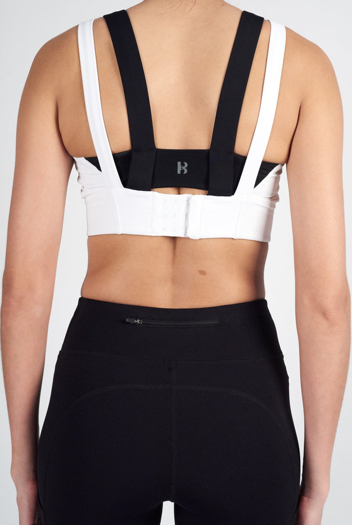 Compression Support Bra - White Grey Black – BOOM BOOM ATHLETICA