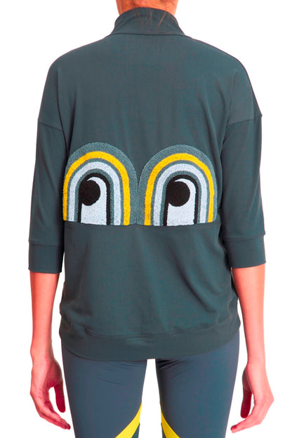 Novelty Eye 3/4 Sleeve Sweatshirt