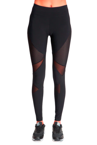 Long Compressive Fashion Leggings - Black with Perforated Panels – BOOM  BOOM ATHLETICA