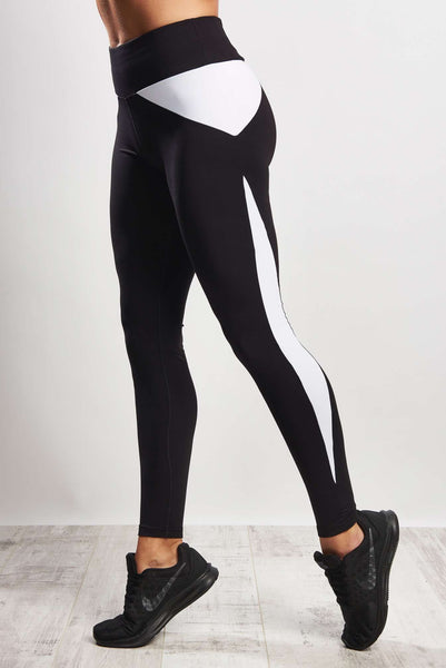 Colour Block Ying Yang Legging (Medium Compression) - Black White – BOOM  BOOM ATHLETICA