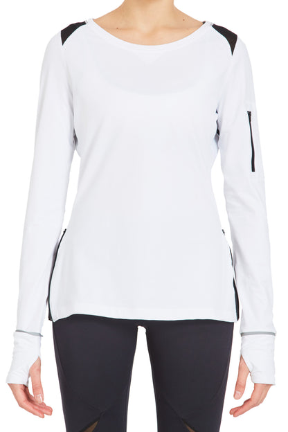 Fashion Long Sleeve Tee - White