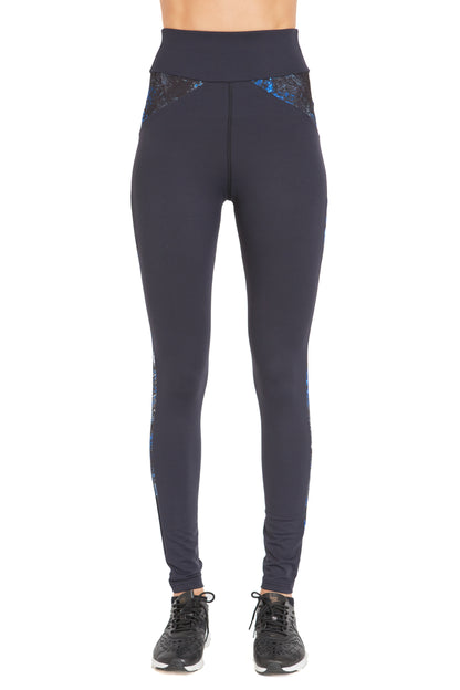 Colour Block Ying Yang Legging (Medium Compression) - Print